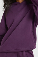 Ensemble survêtement décontracté pour femme : sweat à capuche violet oversize et pantalon large – Fournisseur de vêtements de mode personnalisés en gros
