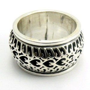 Spinning Shape !! Black Silver Oxidized <b>Plain</b> Silver 925 Sterling Silver <b>Rings</b> - Product Image 2