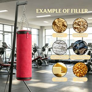 Support de sac de frappe en cuir PU avec logo personnalisé et sac de sable pour entraînement de kickboxing, fitness et MMA en salle de sport - Product Image 5