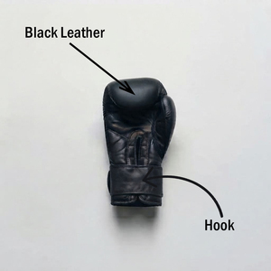 Gants de boxe professionnels en cuir véritable noir 12 oz avec fermeture auto-agrippante pour entraînement et sparring, personnalisables avec logo OEM YM-BG-57 - Product Image 3