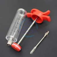 Injecteur de marinade réglable de 2 oz pour viande de bœuf, seringue de cuisson en acier inoxydable avec 2 à 5 aiguilles