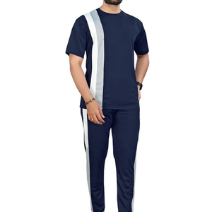 Survêtement d'été décontracté en coton de haute qualité pour homme, respirant, léger, avec cordon de serrage, pour l'entraînement et le jogging - Product Image 1