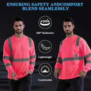 เสื้อเชิ้ตนิรภัยแขนยาวแบบสะท้อนแสงยอดนิยมสำหรับผู้ชายในงานก่อสร้าง - Product Image 4