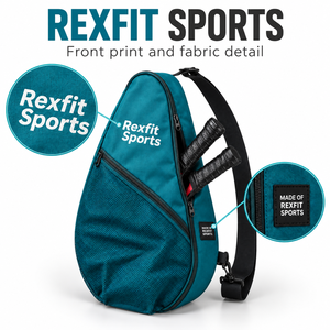 Bolsa Deportiva Personalizada Rexfit para Raquetas de Squash con Bolsillo Frontal de Malla y Cierre de Cremallera para Transportar Equipo Deportivo Diario - Product Image 6