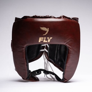 หมวกกันกระแทกสำหรับชกมวยแบบเปิดหน้า สีส้ม ขาว ชมพู รุ่นขายดี ผลิตตามสั่ง สำหรับผู้ชาย หนังแท้ PU คุณภาพสูง - Product Image 3