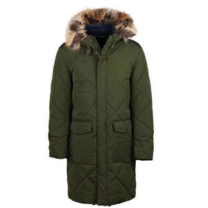 Parka d'hiver longue pour homme de haute qualité, en toile matelassée, avec capuche, coupe ajustée, séchage rapide, respirante, doudoune d'extérieur - Product Image 3