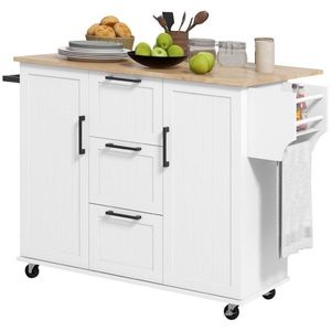 Carrello da Cucina dal Design Moderno con Armadietto Regolabile in Quercia, Acciaio al Carbonio, Plastica e Vetro - Product Image 2