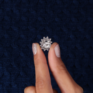 ต่างหูเพชรทรงรี 3 กะรัต แบบ Halo ตัวเรือนทองคำแท้ 14K ได้รับการรับรองจาก IGI - Product Image 4