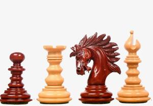 Ensemble d'échecs artisanal de luxe de la série Saint-Pétersbourg, en bois de rose et de buis, roi de 4,3 pouces, finition laquée, à prix avantageux - Product Image 3