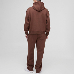 Ensemble de survêtement unisexe streetwear pour homme : pantalon de jogging et sweat à capuche oversize 100 % coton, personnalisable - Product Image 2