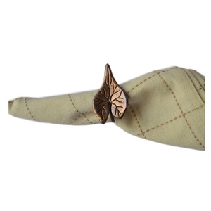 High Selling <b>Cheap</b> Vintage Brass Beads Seep Eco-Friendly Flower Napkin Holder <b>Ring</b> Multiple Colorful for Home Hotel Restaurant - Product Image 3