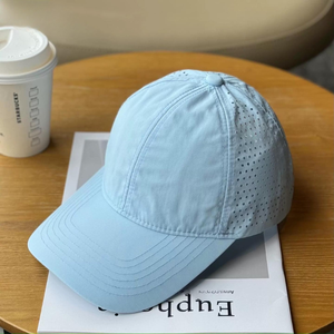 Gorra de béisbol de nailon OEM ODM para mujer, gorra blanca con logotipo bordado personalizado, gorra impermeable de alta calidad para deportes al aire libre, primavera y verano - Product Image 2