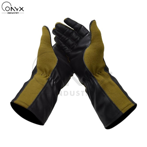 Wholesale Custom Nomex Flight Gloves Fire Resistant Flame Retardant Premium Sheepskin Leather Tactical Aviation Safety Gloves - Product Image 2