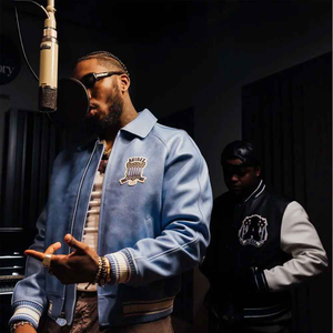 Chaqueta de Cuero AVIREX para Hombre, Último Modelo de Chaqueta de Cuero Bordada Estilo Urbano, Chaqueta Avirex Personalizada de Cuero Vacuno Genuino para Hombre - Product Image 6