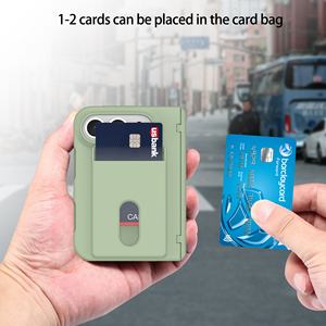 <b>Phone</b> Accessories Wholesale Magnetic Polycarbonate Shockproof Foldable Card <b>Holder</b> Wallet Kickstand for Duo - Product Image 3