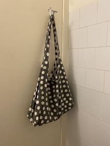 Style De Maison White Shoulder Bag Large Size Button Closure Shoulder Length Handle Daily Use Tote Bag <b>Eco</b> Friendly Reusable - Product Image 5