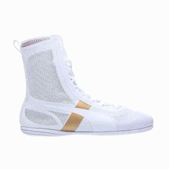 Good Quality Factory Direct Sale Breathable Mesh/Leather Lace-Up Boxing Shoes Kick Boxing MMA Training Customized Color Logo