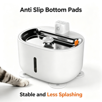 Système de distribution d'eau activé par capteur avec alarme de niveau d'eau faible et pompe silencieuse pour fontaine à eau pour animaux de compagnie