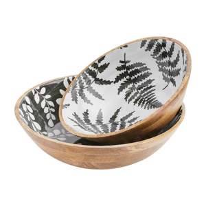 Tazón de Madera Artesanal con Diseño Esmaltado, Multiusos, Esencial para Reuniones - Product Image 2