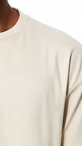 T-shirt Homme Oversize Personnalisé 230 g/m² Coton Lourd Épaules Tombantes Uni Grande Taille Vente en Gros - Product Image 5