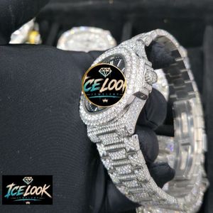 นาฬิกาข้อมือผู้หญิง ICE LOOK หรูหรา ตัวเรือนสแตนเลสทรงสี่เหลี่ยม 38 มม. ระบบอนาล็อก ควอตซ์ ประดับเพชร สายเรืองแสง เครื่องประดับแฟชั่น - Product Image 3