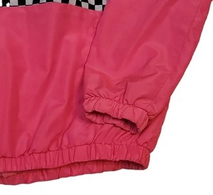 Windbreaker <b>Jacket</b> Canvas Hot <b>Pink</b> Solid Lightweight Hooded Stand Collar Embroidery Breathable Outdoor Sports Running Men Front - Product Image 3