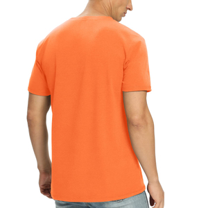 Men's Hip Hop Regular Fit O-Neck Short Sleeve Solid Color Breathable Knitted Fabric <b>100</b>% Cotton/<b>100</b>% <b>Polyester</b> Summer T-<b>Shirt</b> - Product Image 3