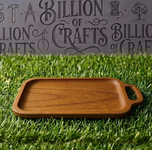 Bandeja de Servir de Madera para Cocina, Rectangular, con Asas, Color Sólido Pulido, Moderna, Multifuncional, para Té, Café, Aperitivos, para el Hogar y Fiestas - Product Image 3