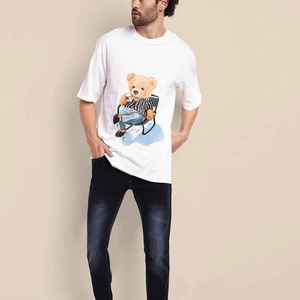 Camiseta de Hombre 100% Algodón Jersey, Personalizable con Logotipo de Marca, Impresión Serigráfica, Color Blanco, Casual, Manga Corta, Corte Regular, 300g, al por Mayor - Product Image 6