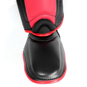 Espinilleras de Muay Thai estándar para adultos, ligeras, protectoras de empeine para boxeo, transpirables, de espuma, de cuero PU - Product Image 3