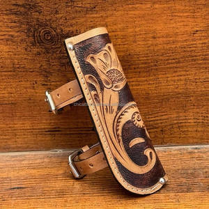 Nouveau porte-drapeau en cuir usiné à la main Durable avec botte de drapeau d'étrier pour selles de cheval accessoires de support de drapeau pour l'entraînement de cheval - Product Image 4