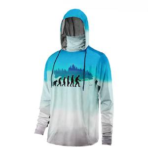 Masque frontal d'été en soie glacée imprimée, ultra-fin, respirant, séchage rapide, protection solaire UPF 50, 100 % polyester, fabriqué en usine OEM - Product Image 3