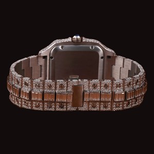 Reloj de Diamantes Blancos con Incrustaciones de Moissanita, el Más Vendido, para Eventos Empresariales o Formales, Disponible a Precio de Fábrica - Product Image 3