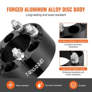 Distanziali Ruota Forgiati 5x4.5'' da 2'' (5/8'') per Modelli 1984-2018, Adattatori a 5 Fori con Foro da 82.5 mm, Mozzo Centrato, Perni da 1/2''-20 - Product Image 5