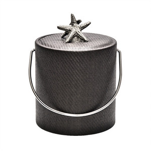 Seau à glace isotherme en cuivre plaqué, refroidisseur à vin en métal de luxe à fossettes, seau à champagne portable avec couvercle pour accessoires de bar à domicile - Product Image 3