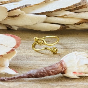 Anillo Ajustable de Serpiente con Aspecto Premium, Anillos Bohemios de Latón para Mujer, Joyería de Serpiente Envolvente Chapada en Oro de 18k para Venta al por Mayor/OEM/ODM - Product Image 6