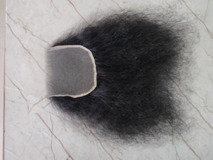 Indian curly lace closure Remy curly closure HD <b>silky</b> curly lace closure One donor hair 100% Indian temple virgin hair closure - Product Image 3