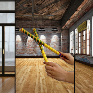 Dandiya ไม้คู่สำหรับ Garba ฉลองงานฝีมือที่สวยงามแบบดั้งเดิมไม้ navratri แท่งเต้นรำ - Product Image 5