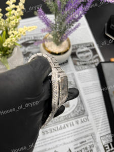 Reloj de Pulsera con Esfera Cuadrada Iced Out, de Acero Inoxidable con Diamantes de Moissanita, Estilo Hip Hop, para Hombre y Mujer, Unisex, Brillante, de Moda, Regalo - Product Image 4