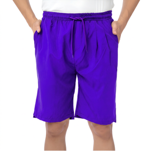 Pantalones cortos Bermuda negros de secado rápido para hombre con cintura con cordón y bolsillos estilo casual - Product Image 6