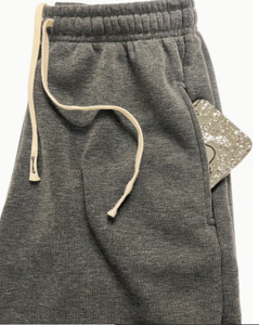 Pantalon de survêtement gris pour homme Hardihood International en polaire polyester/coton, taille élastique avec cordon de serrage, poches latérales, pantalon décontracté chaud - Product Image 1