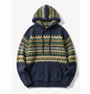 Sweat-shirt à capuche personnalisé en coton molletonné épais, imperméable et écologique, avec poches, pour homme, idéal pour l'hiver - Product Image 6