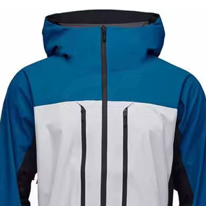 Custom <b>Men</b> Winter Windproof Waterproof Breathable Eco Friendly Zipper Snowboard Ski Suit <b>Jacket</b> Outerwear <b>Lightweight</b> Hooded - Product Image 4