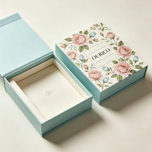 Custom <b>Magnetic</b> Flip <b>Gift</b> <b>Boxes</b> & Book-Shaped Perfume Packaging Holiday Cosmetic <b>Boxes</b> with Kraft Corrugated Four-Color Printing - Product Image 2
