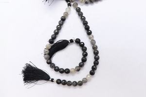 Rutile noir naturel à facettes forme ronde perles de pierres précieuses en vrac brin fait à la main 8mm rutile pour la fabrication de bijoux prix de gros en vrac - Product Image 5