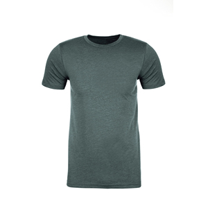 T-shirt pour homme en coton tricoté, col rond, coupe classique, manches courtes, couleur unie, blocs de couleur, 220g, marron - Product Image 6