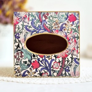 Caja de pañuelos de madera con estampado étnico estilo bohemio para decoración del hogar, accesorio al por mayor - Product Image 3