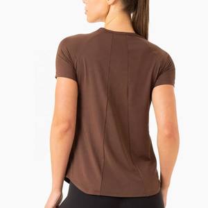 T-shirt personnalisé pour femme, imprimé, uni, respirant, séchage rapide, coton et polyester, grande taille, coupe courte, décontracté, été, avec logo OEM - Product Image 2