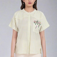 Chemisier A-line d'été pour femme, le plus vendu, en coton tissé à la main, col en V, sans manches, lavable, écologique, respirant et léger