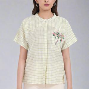 เสื้อผู้หญิงทรงเอไลน์ คอวี แขนกุด ผ้าฝ้ายทอมือ ขายดีที่สุด เป็นมิตรกับสิ่งแวดล้อม ระบายอากาศได้ดี น้ำหนักเบา เหมาะสำหรับฤดูร้อน มีจำหน่ายแล้ว - Product Image 1